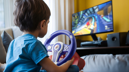 Kierownica do gier ES300A 180 stopni Nintendo Switch PC wibracje + pedały