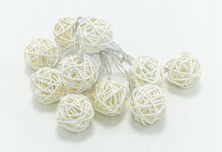 RATTANOWE KULE 10SZT LED 2*AA