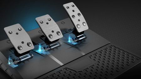 FLASHFIRE IMOLA F107 Kierownica gamingowa 900° + 3 pedały, 6 biegów