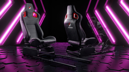 Fotel do SYMULATORA WYŚCIGÓW gamingowy regulowany kubełkowy 160 stopni F903