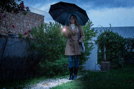 InnovaGoods parasol automatyczny wielokolorowy wbudowana latarka LED