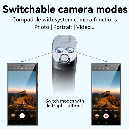 TELESIN Uniwersalny uchwyt do selfie samrtofiny Android, iOS do nagrywania