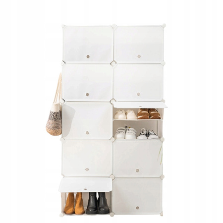 Przenośna modułowa szafka na buty obuwie InnovaGoods biała / white