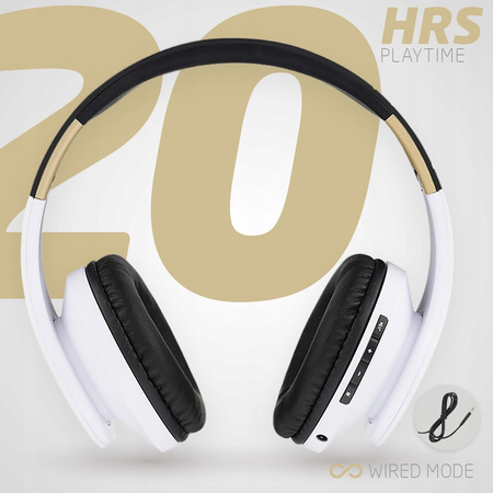 Słuchawki PowerLocus P2 bezprzewodowe czarno-czerwone BLUETOOTH / microSD / FM