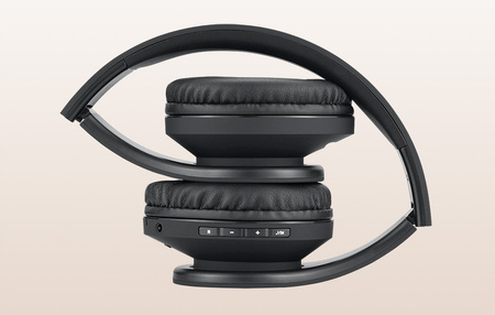 Słuchawki PowerLocus P2 bezprzewodowe czarne BLUETOOTH / microSD / radioFM