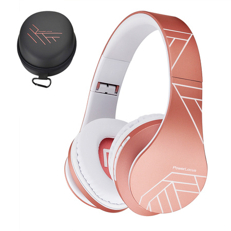 Słuchawki PowerLocus P2 bezprzewodowe RoseGold BLUETOOTH / microSD / radioFM