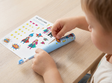 SZCZOTECZKA SONICZNA dla dzieci SHONA KIDO VISION + naklejki + KAMERA Wi-fi