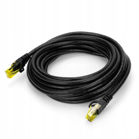 Kabel Sieciowy Lan Cat6 Przewód Internetowy Cat 6 UTP RJ45 Kat Czarny 10 m