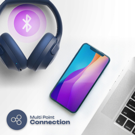Słuchawki Bluetooth PowerLocus P3 Blue Mikrofon Etui AUX BT Bluetooth