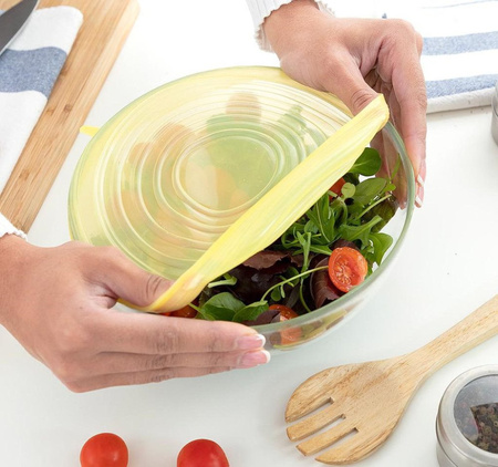 POKRYWKI SILIKONOWE UNIWERSALNE DO pudełek na żywność jedzenie 10szt.