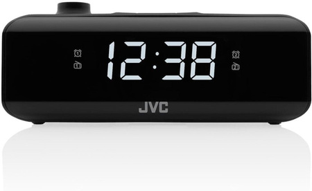 Radio sieciowo-bateryjne AM, FM JVC RA-E211B z budzikiem cyfrowy zegar