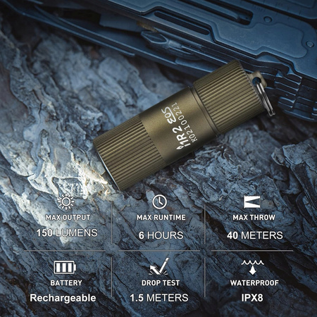 Mini Latarka LED mała Olight I1R 2 EOS piaskowa 150lm 40m 6 min