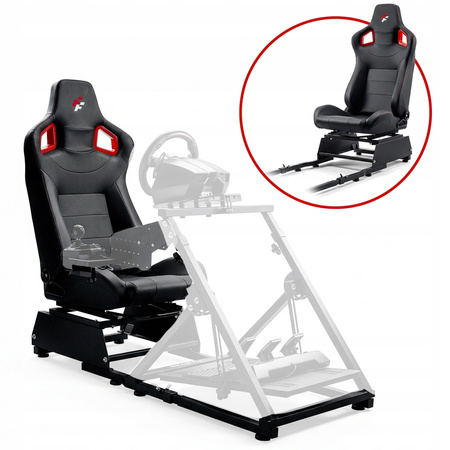 Fotel do SYMULATORA WYŚCIGÓW gamingowy regulowany kubełkowy 160 stopni F903
