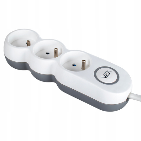 Przedłużacz listwowy Libox 5 m 3 szt. gniazd biały