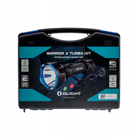 Latarka klasyczna LED Olight Warrior X Turbo KIT 1100lm 1000m 12.5 min + Zestaw