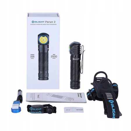 Latarka czołowa Olight Perun 2 2500lm 166m 12,5 godzin