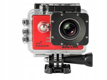 Kamera sportowa SJCAM SJ5000X CZERWONA WIFI 4K UHD