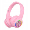 PowerLocus PLED pink Bezprzewodowe Słuchawki Bluetooth DLA DZIECI z LED