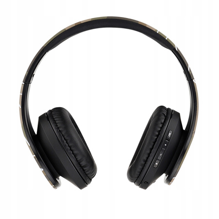 Słuchawki PowerLocus P2 bezprzewodowe CAMOUFLAGE BLUETOOTH / microSD / FM