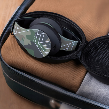 Słuchawki PowerLocus P2 bezprzewodowe CAMOUFLAGE BLUETOOTH / microSD / FM