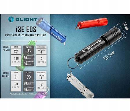 Latarka miniaturowa LED Olight I3E-BK 90lm 44m 170 min