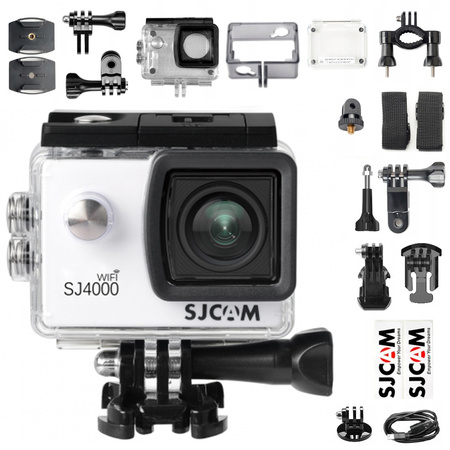 KAMERA SPORTOWA SJCAM SJ4000 WIFI 2K/4K biała MENU PL ORG