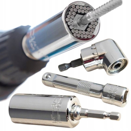 Uniwersalny Klucz Nasadowy + Adapter Kątowy 105st