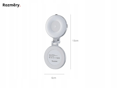 Lampa pierścieniowa z lusterkiem Telesin C03