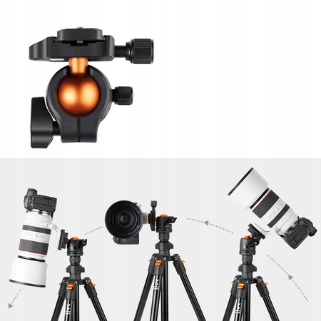 K&F Concept TRIPOD STATYW FOTOGRAFICZNY 160 CM UCHWYT NA aparat / TELEFON