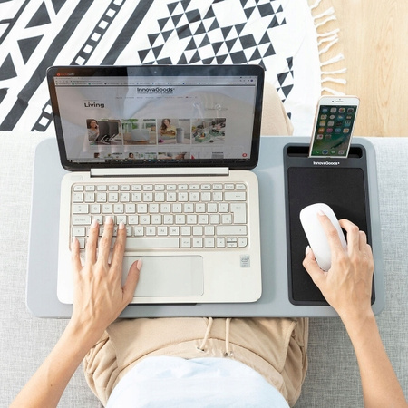 Stolik pod laptopa z poduszką XL Deskion InnovaGoods 57,5 x 30,5 x 5,8 cm