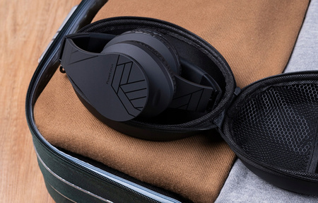 Słuchawki PowerLocus P2 bezprzewodowe czarne BLUETOOTH / microSD / radioFM