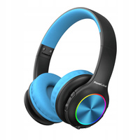 PowerLocus PLED BlackBlue Bezprzewodowe Słuchawki Bluetooth DLA DZIECI LED