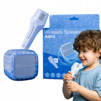 KARAOKE PowerLocus Aero Głośnik Bluetooth z Mikrofonem Bezprzewodowym dla Dzieci
