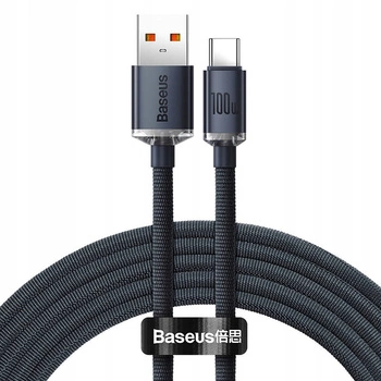 Kabel USB do USB-C Baseus Crystal Shine, 100W, 1.2