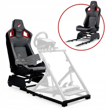 Fotel do SYMULATORA WYŚCIGÓW gamingowy regulowany kubełkowy 160 stopni F903