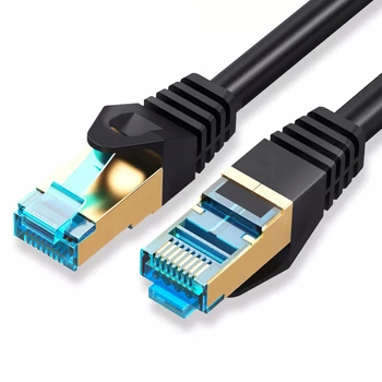 KABEL SIECIOWY LAN ZŁOTY MIEDŹ + SFTP CAT7 10M Patchcord RJ45 7 ETHERNET